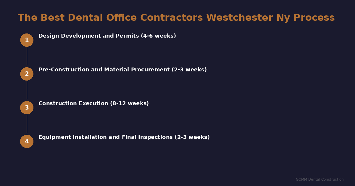 GCMM Dental Construction project process for dental office contractors in Westchester, New York